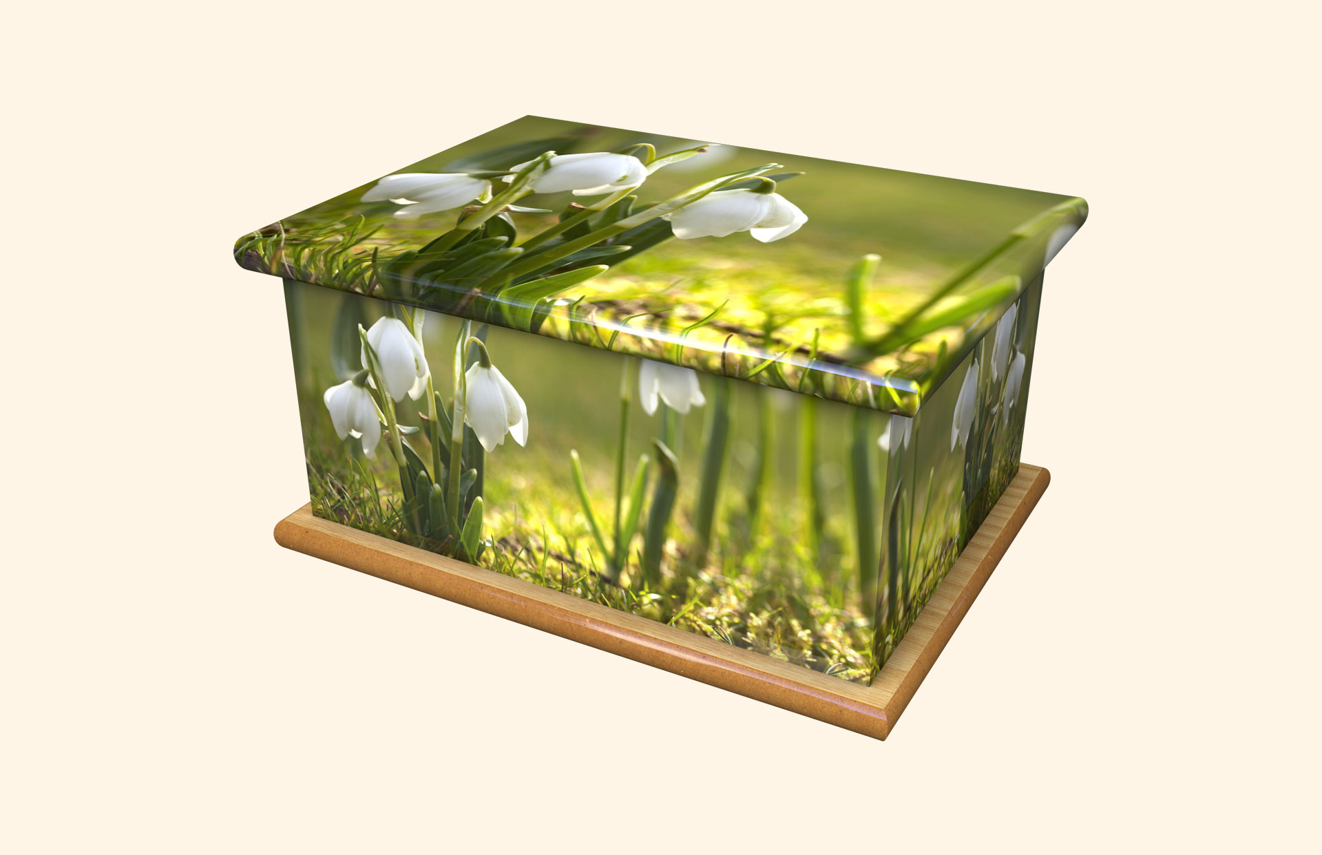 Snowdrops adult ashes casket